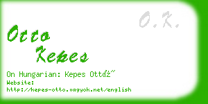 otto kepes business card